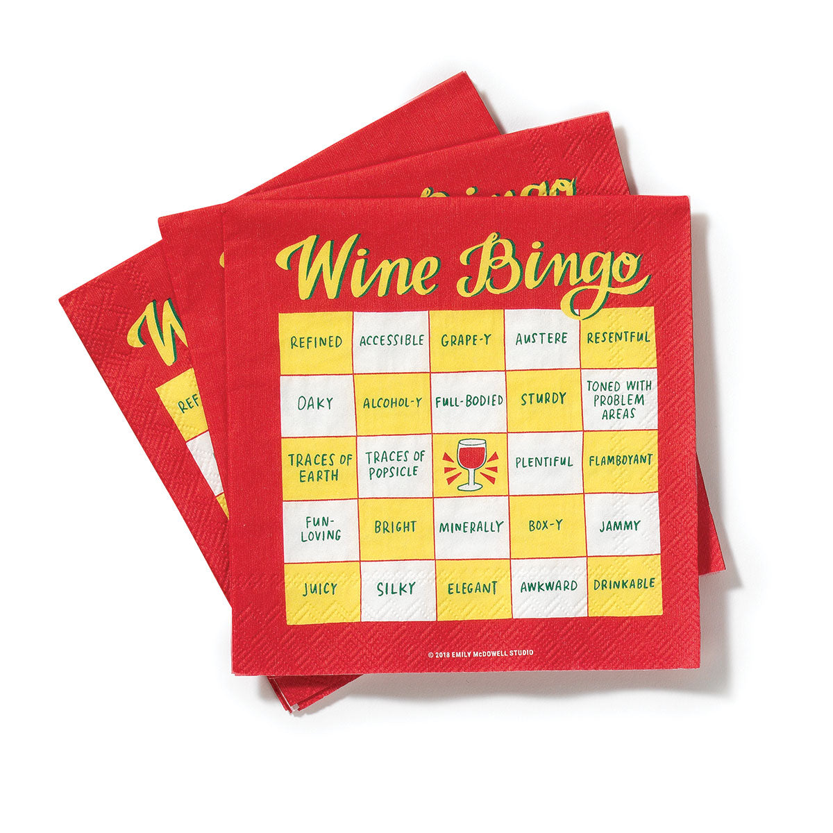 Wine Bingo Napkins 20-Pack