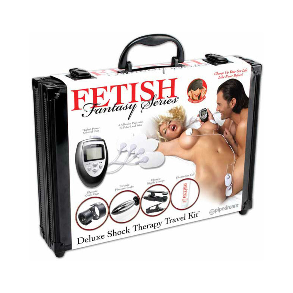 Pipedream Fetish Fantasy Series 9-Piece Deluxe Shock Therapy Travel Kit - Red Garter