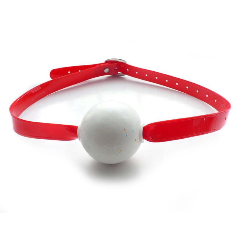 KinkLab Jawbreaker Ball Gag (Red) - Red Garter