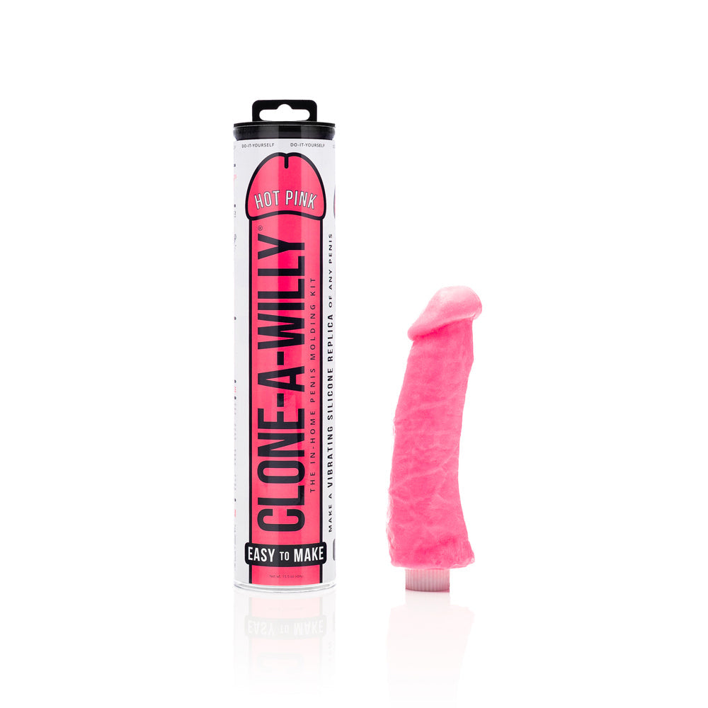 Clone-A-Willy DIY Vibrating Dildo Kit Hot Pink - Red Garter