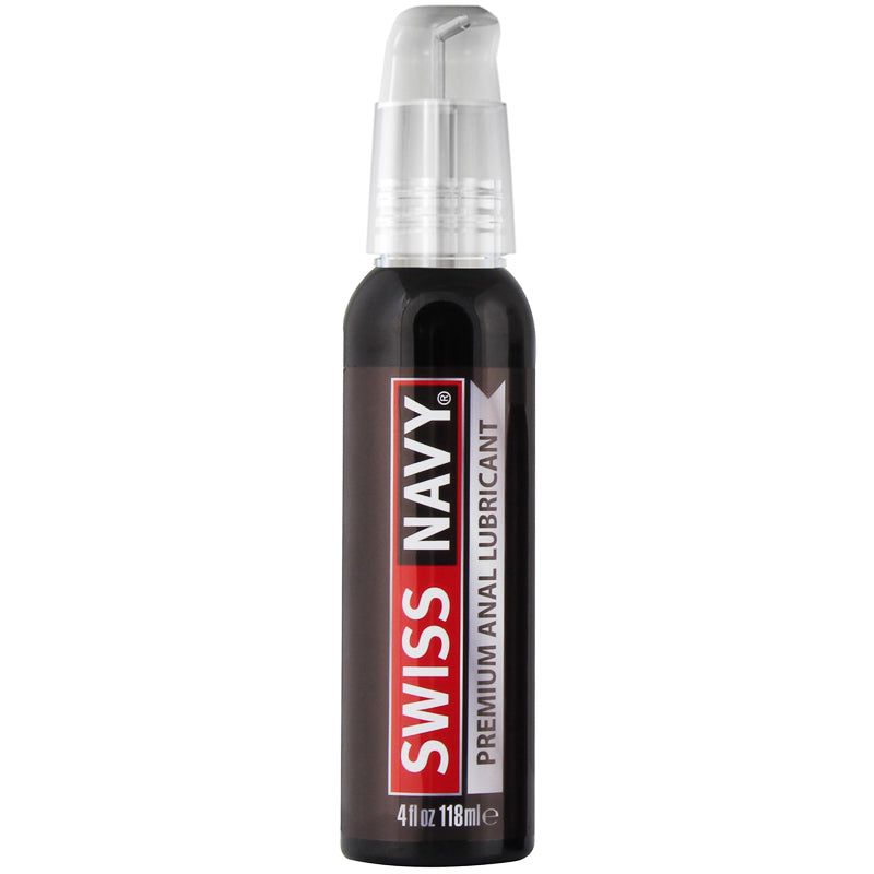 Swiss Navy Premium Silicone Anal Lubricant 4 oz. - Red Garter
