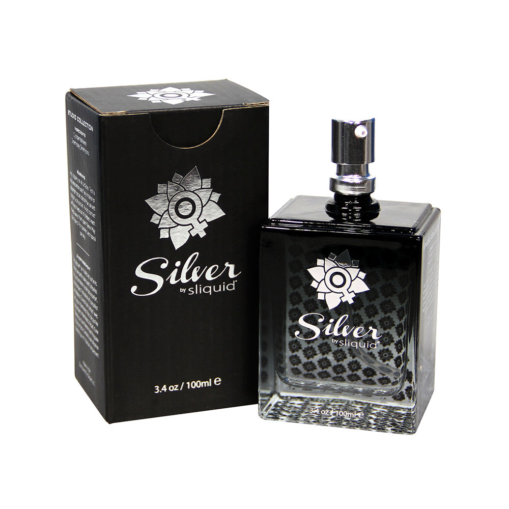 Sliquid Studio Collection Silver Silicone Lubricant 3.4 oz. - Red Garter