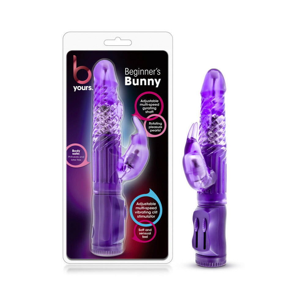 Blush B Yours Beginner''s Bunny Rabbit Vibrator Purple - Red Garter
