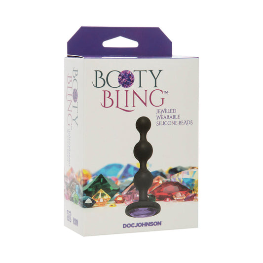 Booty Bling Jeweled Wearable Silicone Beads Purple - Red Garter