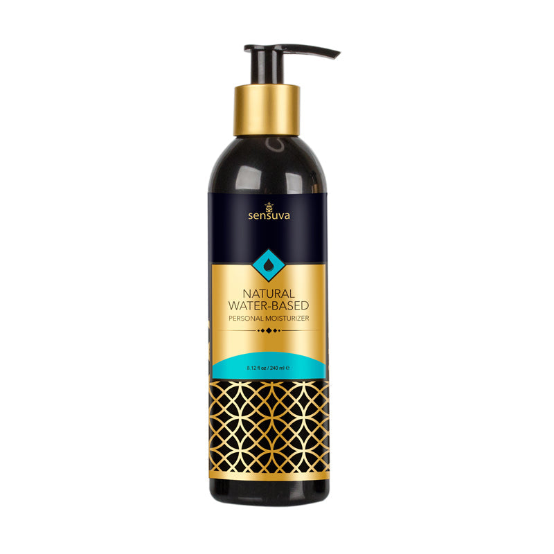 Sensuva Natural Water-Based Personal Lubricant Unscented 8 oz. Bottle - Red Garter