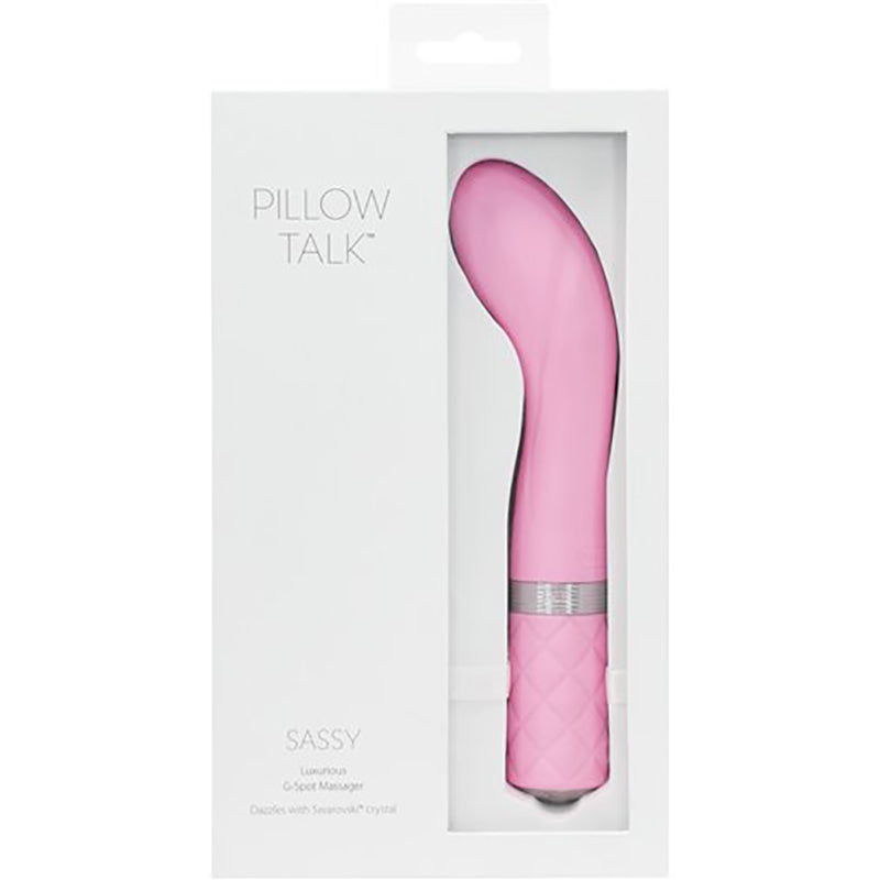 Pillow Talk Sassy G-Spot Pink - Red Garter