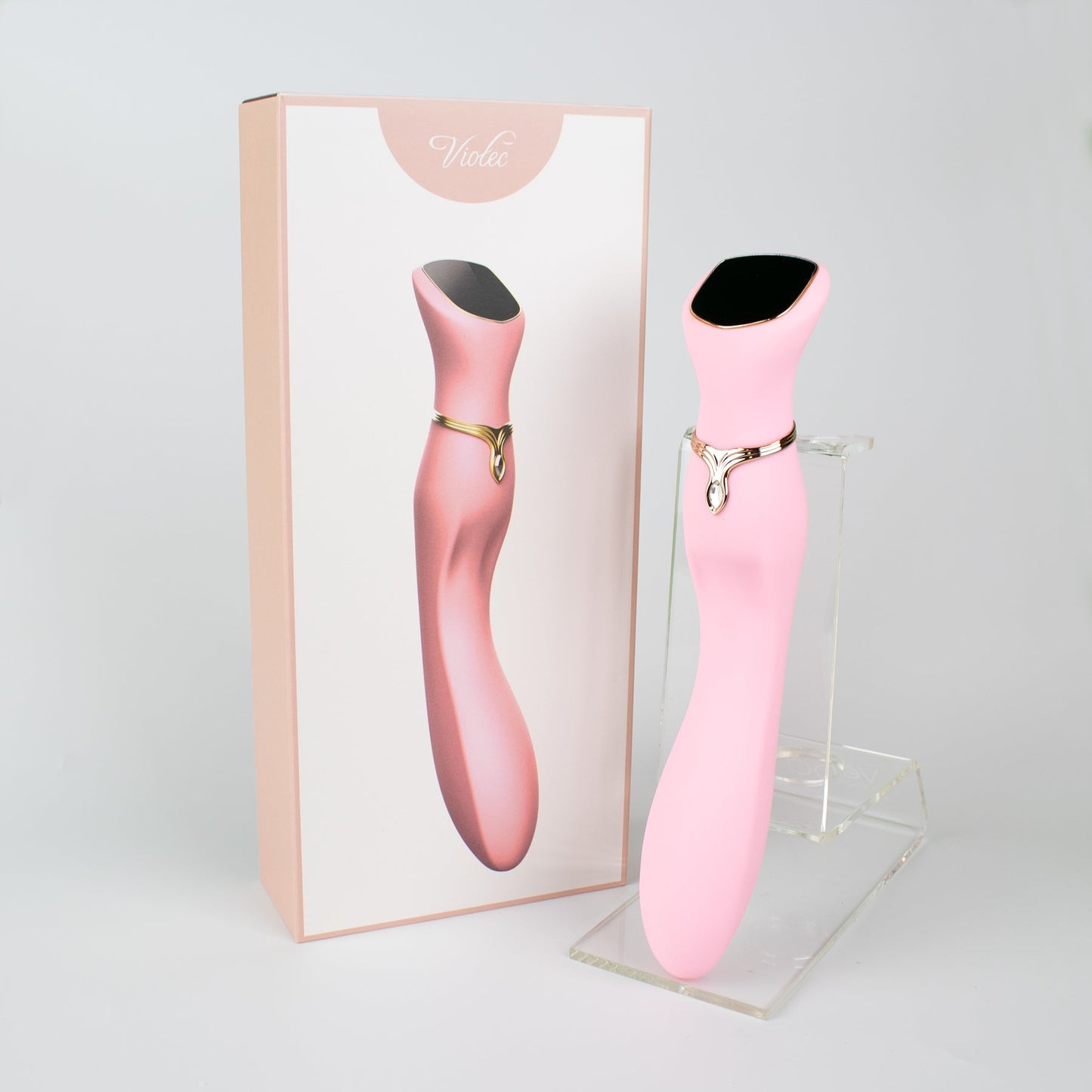 Chance Touch Screen G-Spot Vibrator in Pink - Red Garter