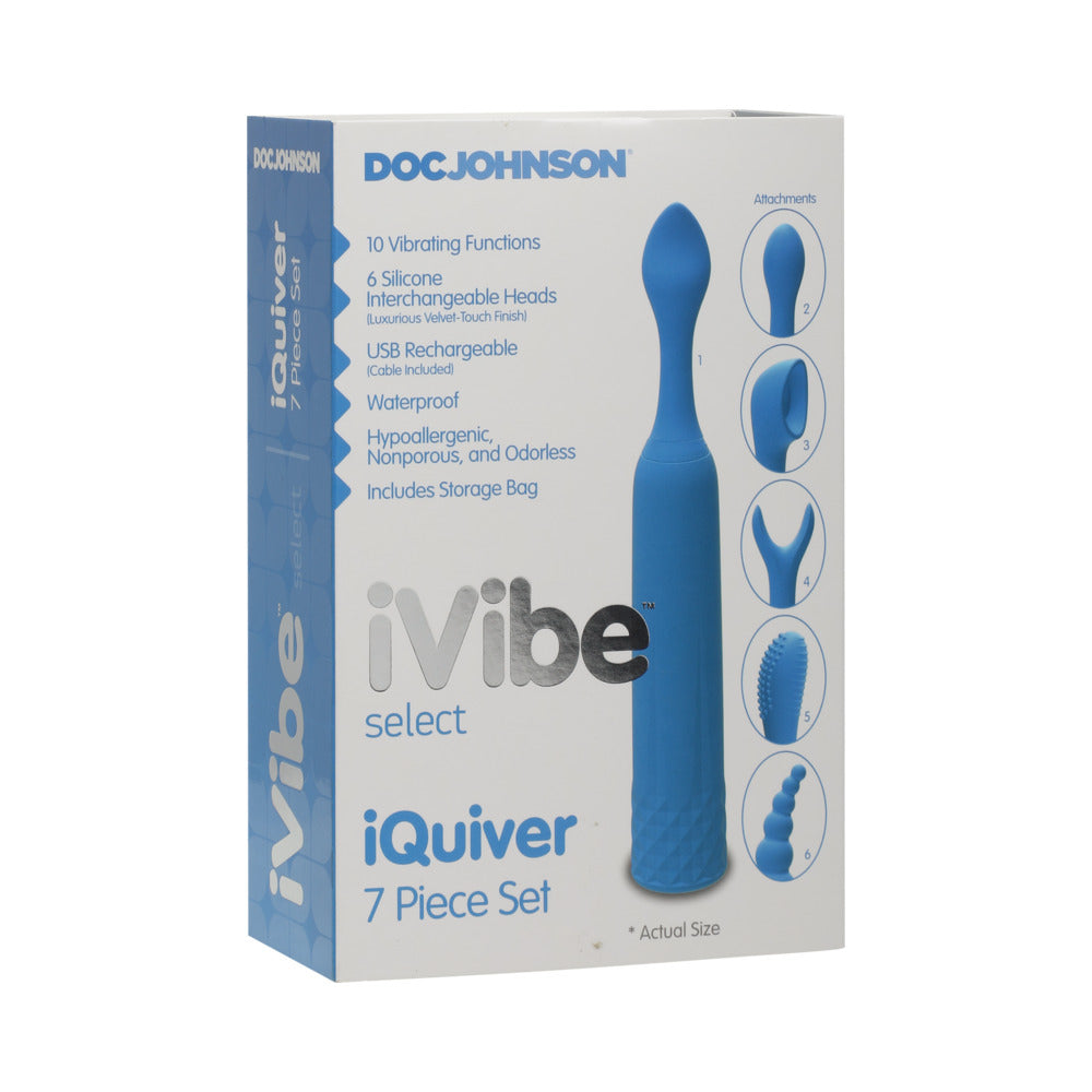 iVibe Select - iQuiver - 7 Piece Set Periwinkle Blue - Red Garter