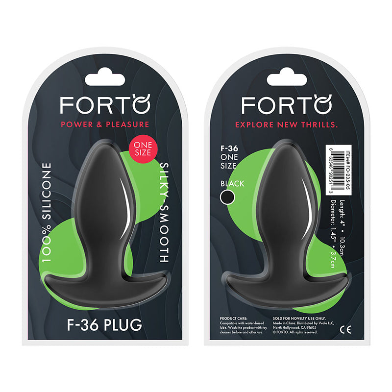 Forto F-36 Silicone T-Plug Black - Red Garter