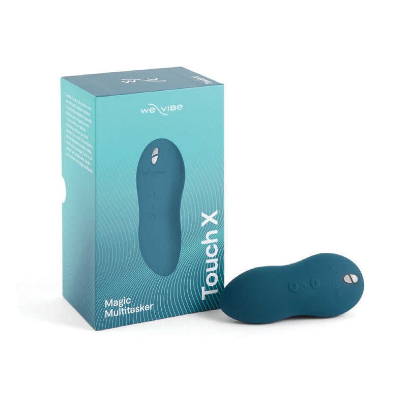 We-Vibe Touch X Rechargeable Silicone Lay-On Vibrator & Massager Green Velvet - Red Garter
