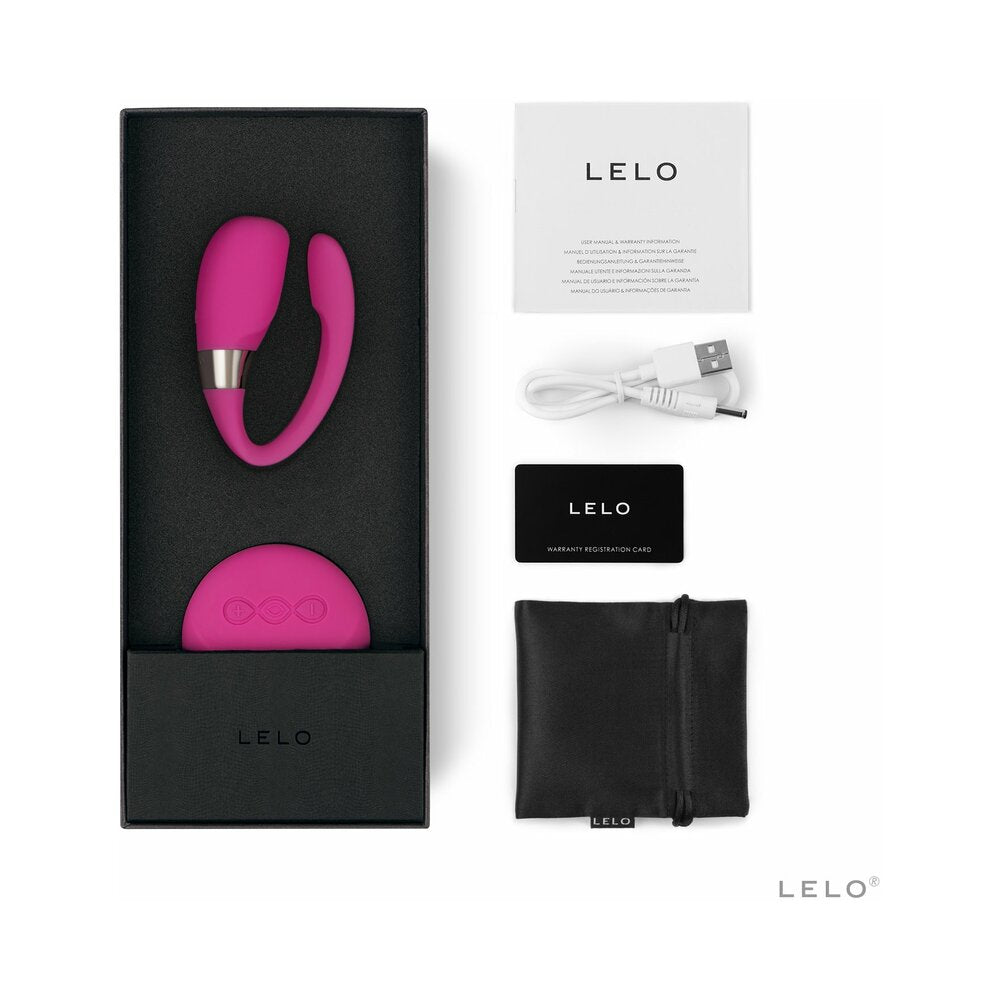LELO TIANI 3 Rechargeable Dual Stimulation Couples Vibrator With Remote Cerise - Red Garter