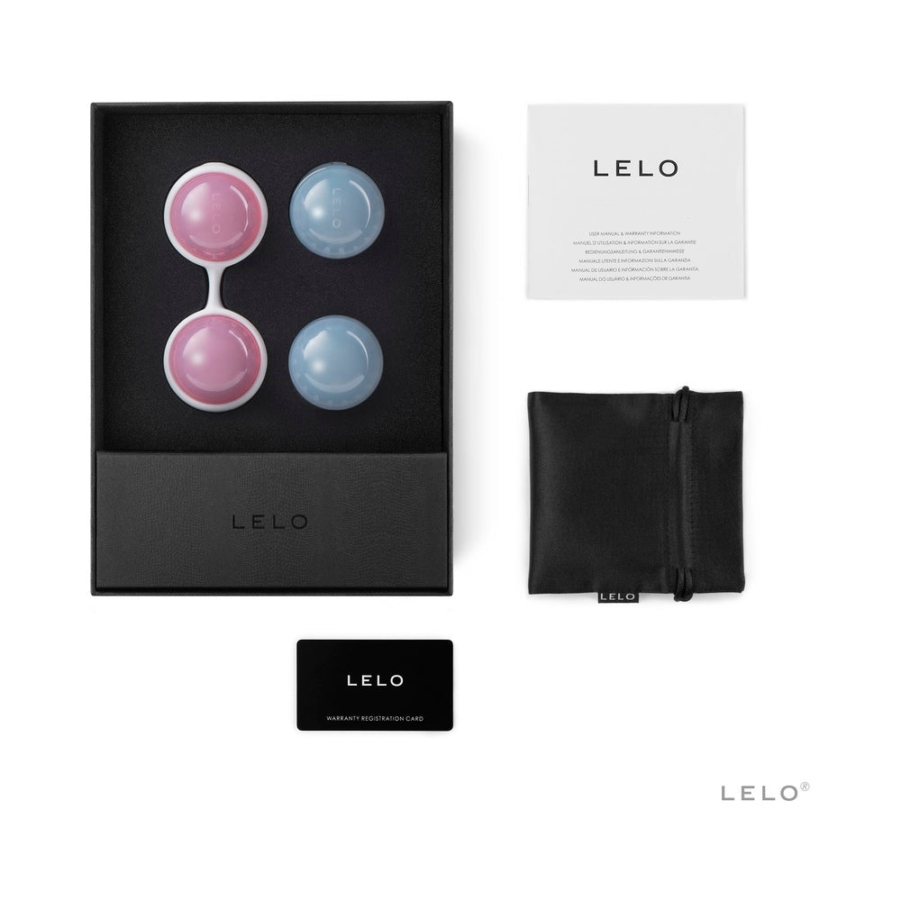 LELO BEADS Mini Kegel Balls Set Blue/Pink - Red Garter