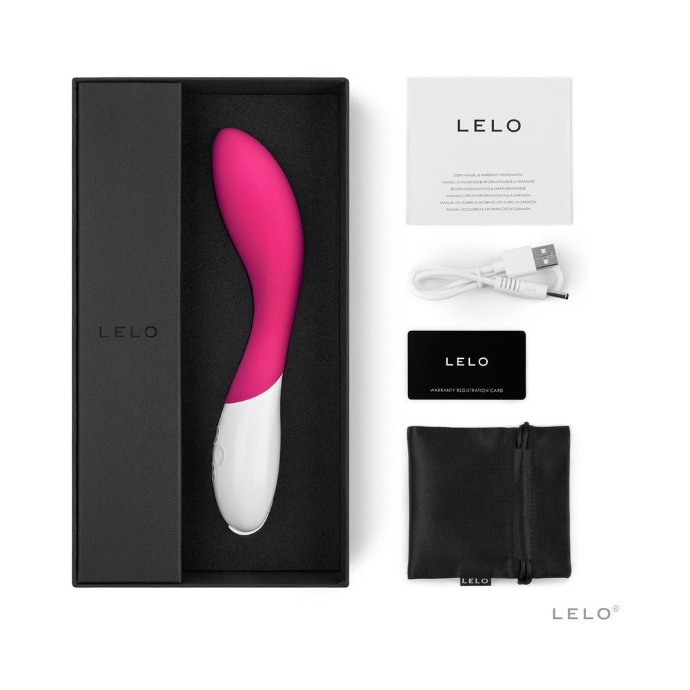 LELO MONA 2 Rechargeable G-Spot Vibrator Cerise - Red Garter