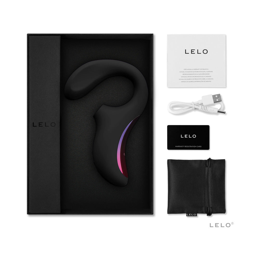 LELO ENIGMA CRUISE Suction Dual Stimulator Black - Red Garter