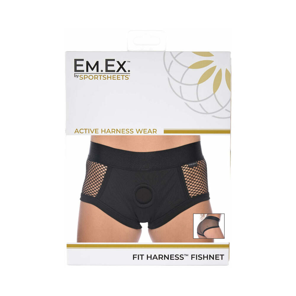 Sportsheets Em.Ex. Fit Harness Fishnet S - Red Garter