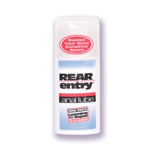 Ona Zees Rear Entry Desensitizing Anal Lube 3.4oz. - Red Garter