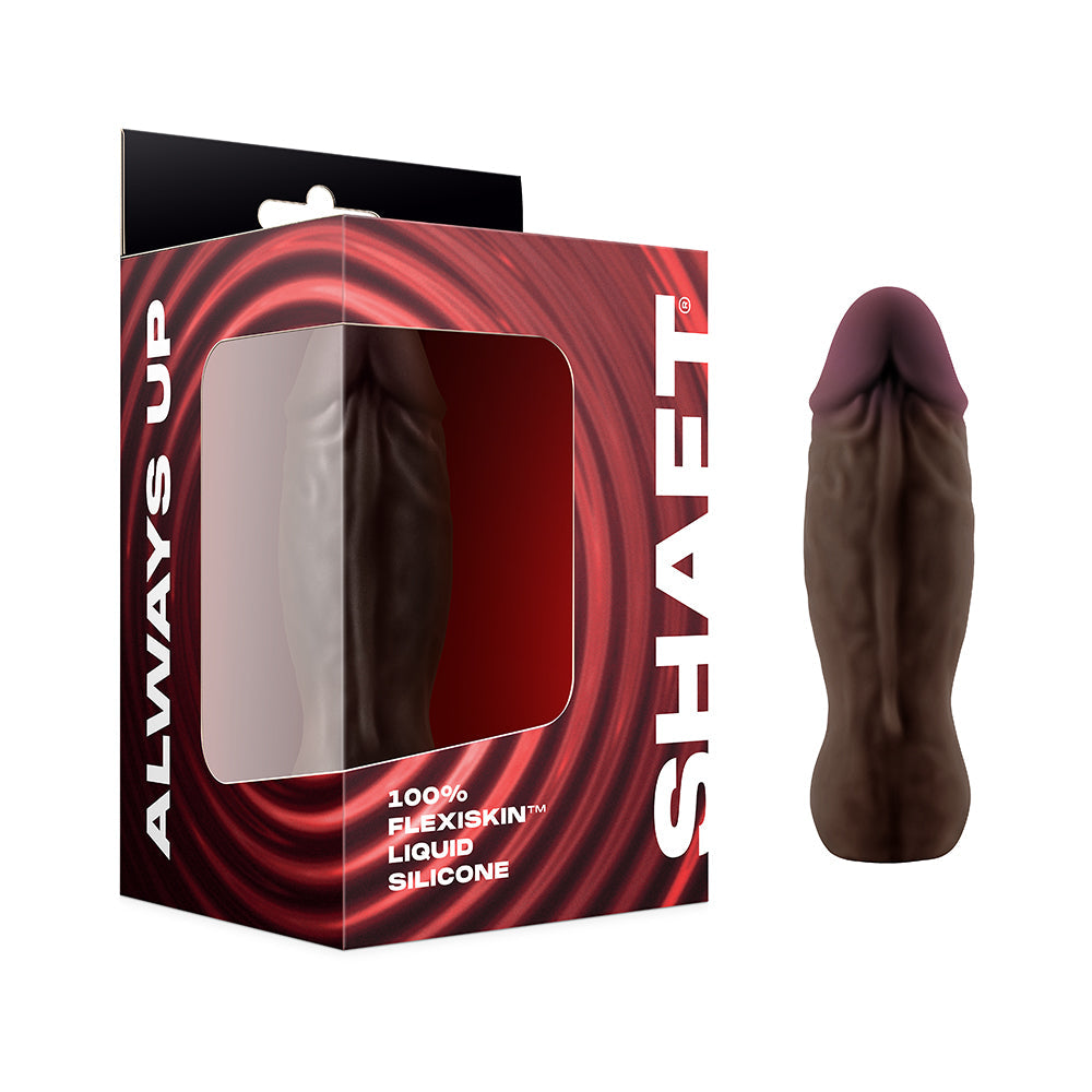 Shaft Bullet Rechargeable Realistic Silicone Mini Vibrator Mahogany - Red Garter