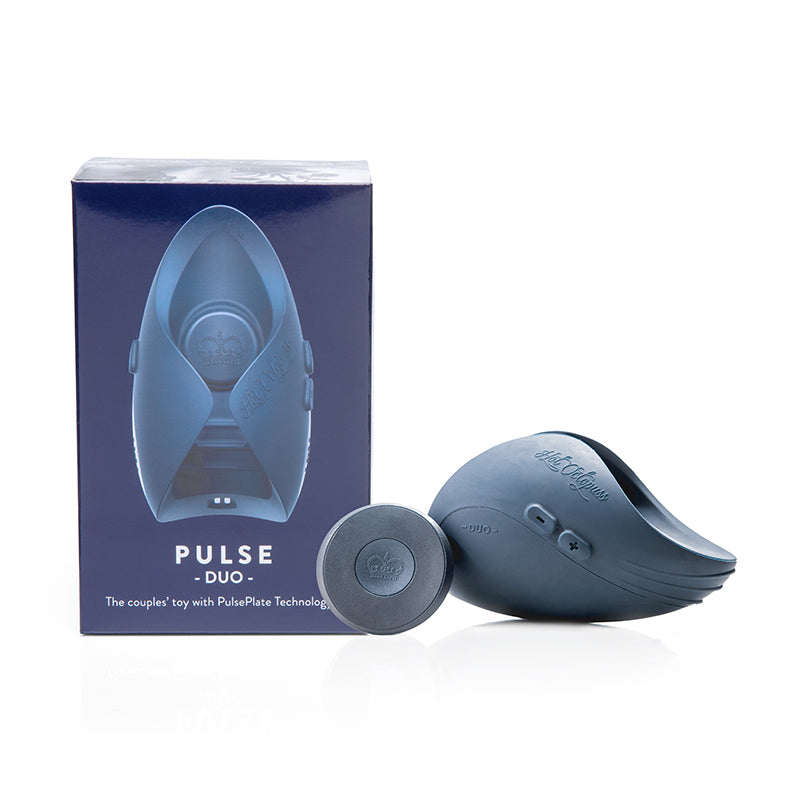 Hot Octopuss Pulse Duo Rechargeable Remote-Controlled Vibrating Stroker Blue - Red Garter