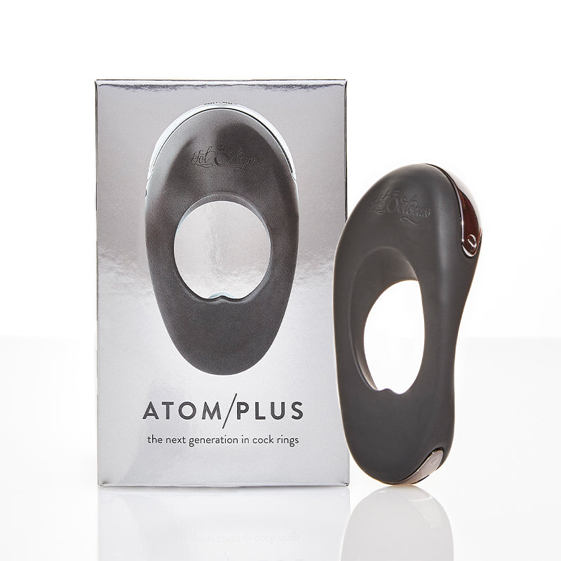 Hot Octopuss Atom Plus Rechargeable Vibrating Cock Ring Black - Red Garter