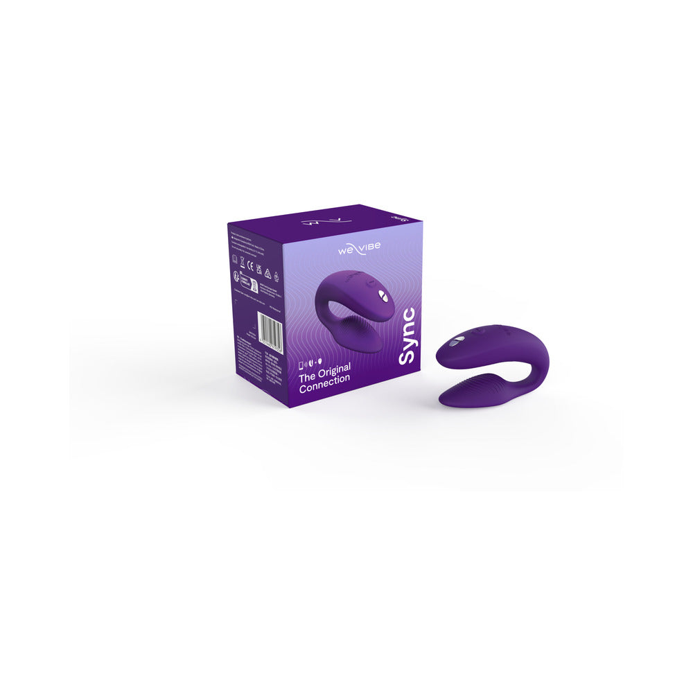We-Vibe Sync 2 Rechargeable Silicone Couples Vibrator Purple - Red Garter