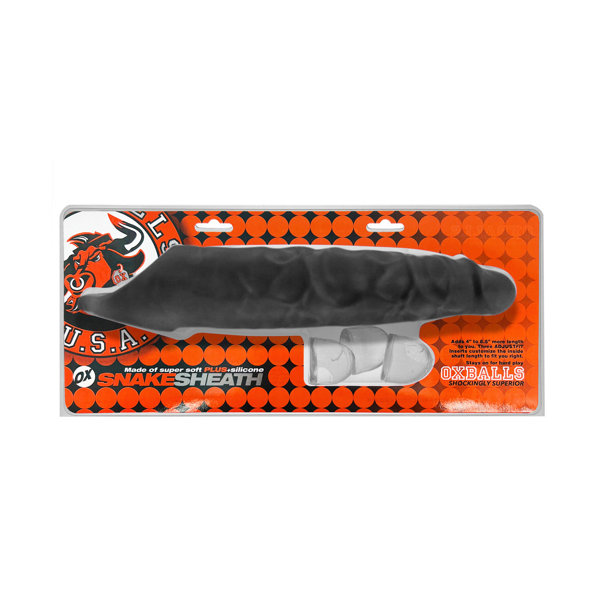 OxBalls Snake Deep-Reacher Cocksheath Black Ice - Red Garter