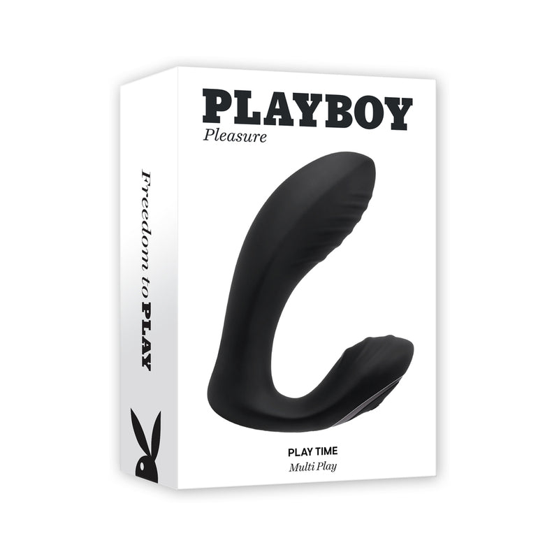 Playboy Play Time Rechargeable Silicone G- and P-Spot Vibe - Red Garter