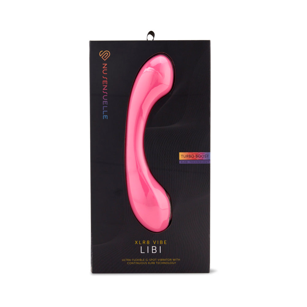 Nu Sensuelle Libi XLR8 Flexible G-Spot Vibe Deep Pink - Red Garter