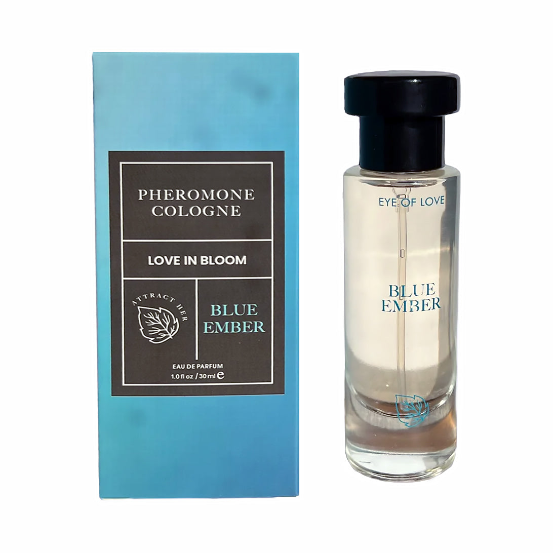 Eye of Love Bloom Attract Her Pheromone Parfum Blue Ember 1 oz. - Red Garter