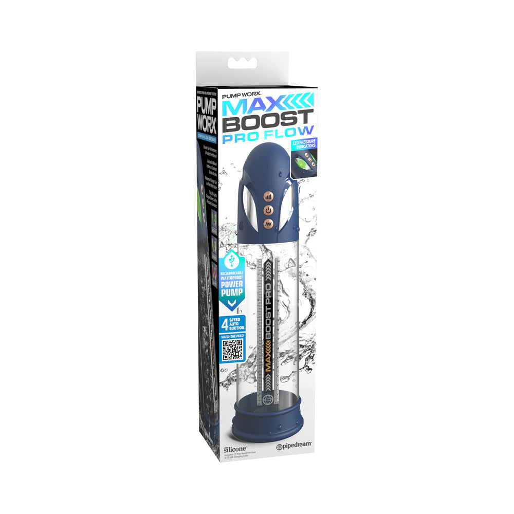 Pump Worx Max Boost Pro Flow Blue/Clear - Red Garter