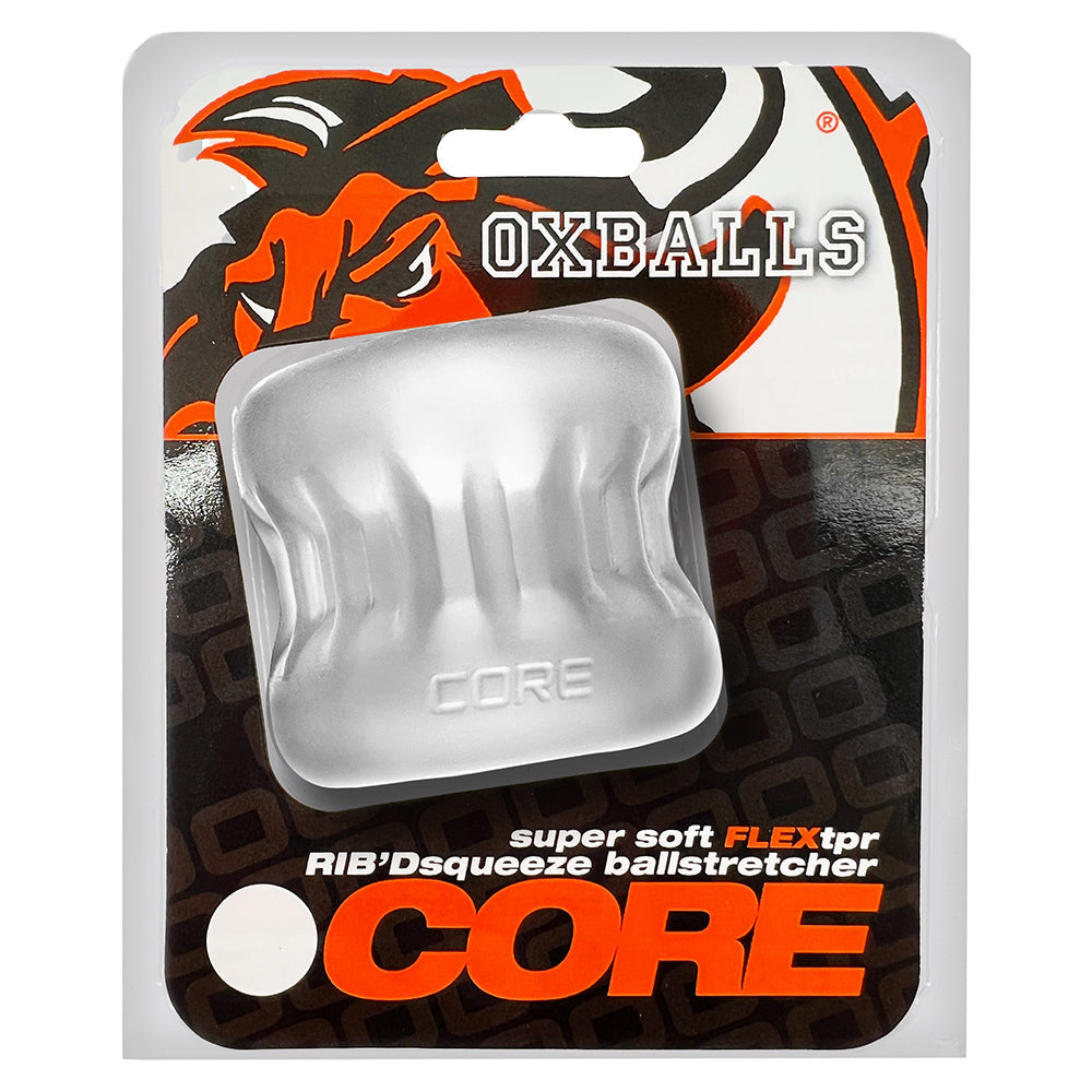 OxBalls Core Gripsqueeze Ballstretcher Clear Ice - Red Garter