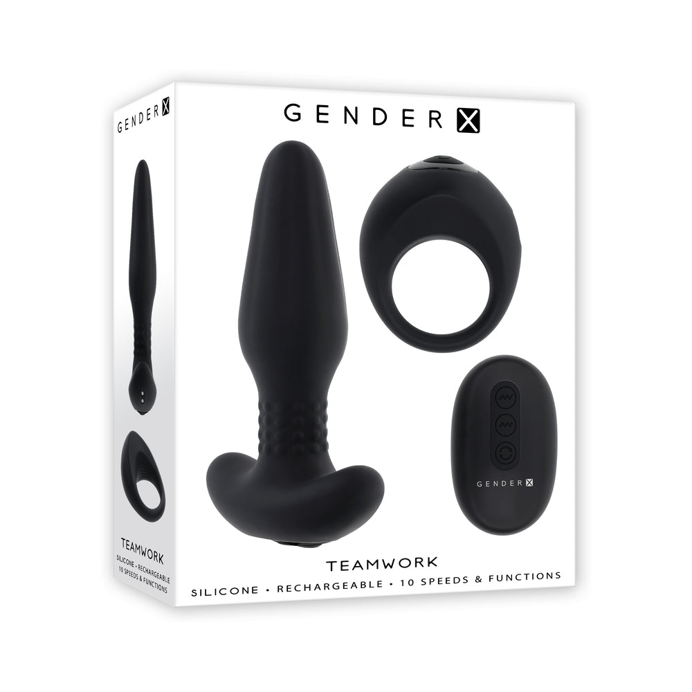 Gender X Teamwork Black - Red Garter