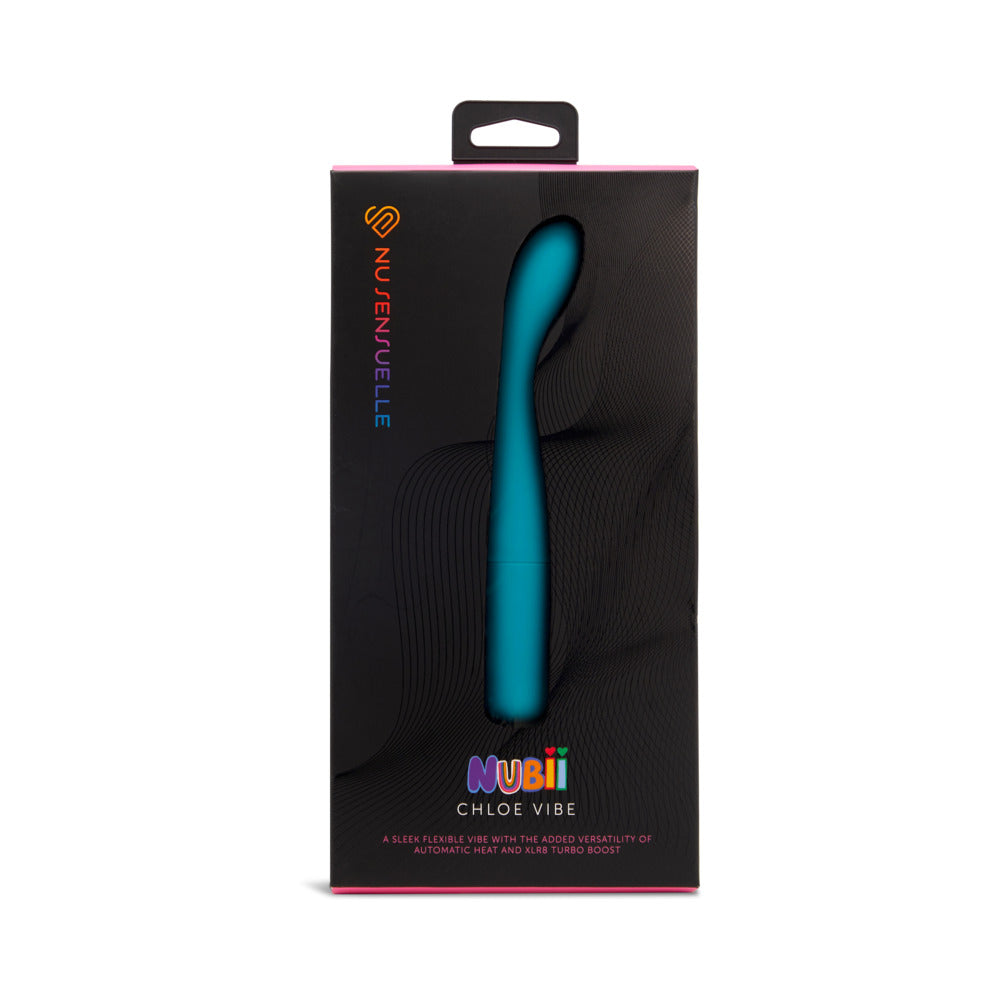 Nu Sensuelle Chloe Nubii Warming Slim G with Turbo Boost and Heat Blue - Red Garter