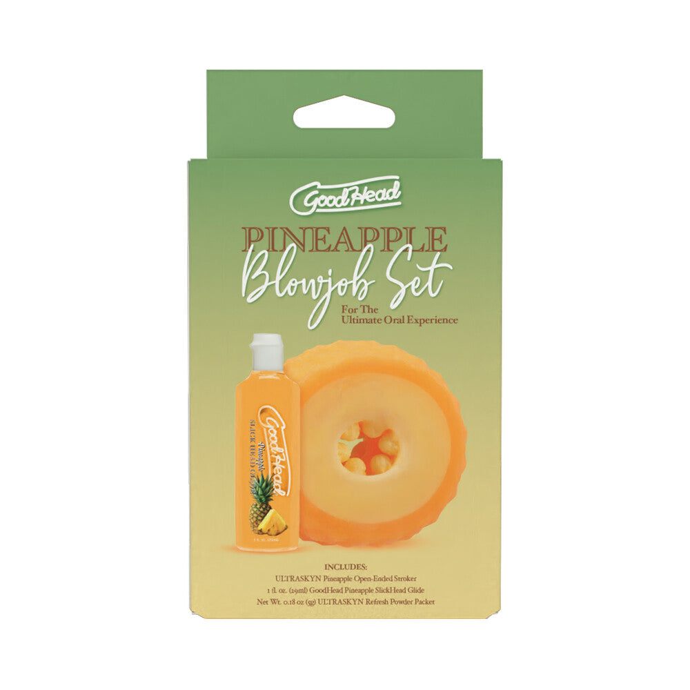 GoodHead Pineapple Blowjob Set - Red Garter