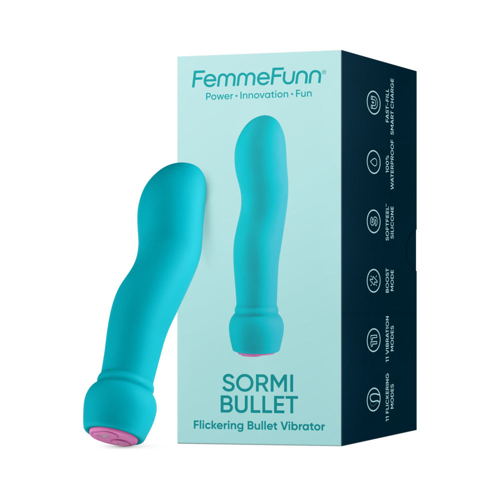 FemmeFunn Sormi Bullet Turquoise - Red Garter