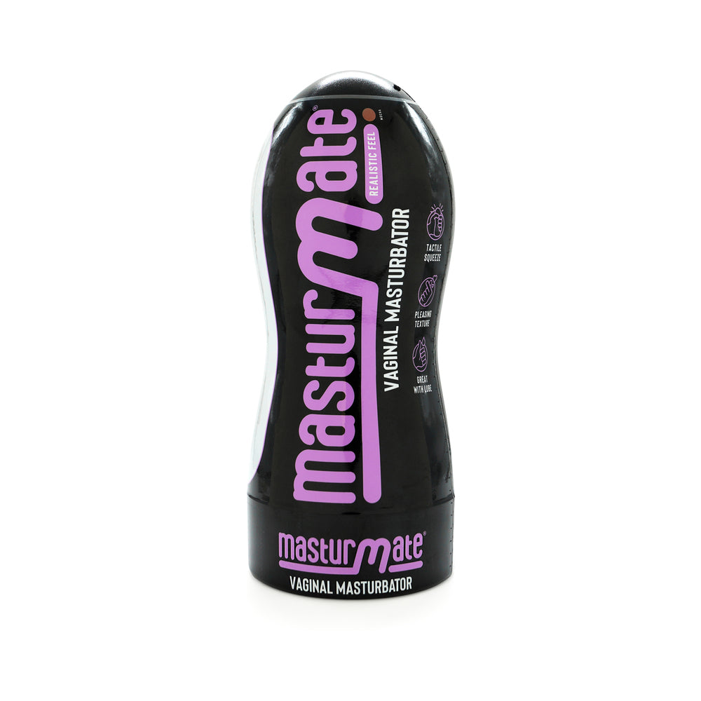 Masturmate Vaginal Masturbator Mocha - Red Garter