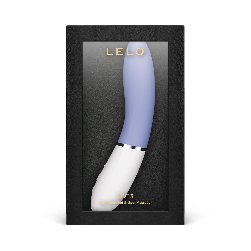 LELO LIV 3 App-Controlled G-Spot Vibrator Powder Blue - Red Garter