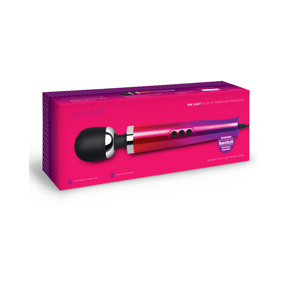 Le Wand Die Cast Plug-In Massager Ombre - Red Garter