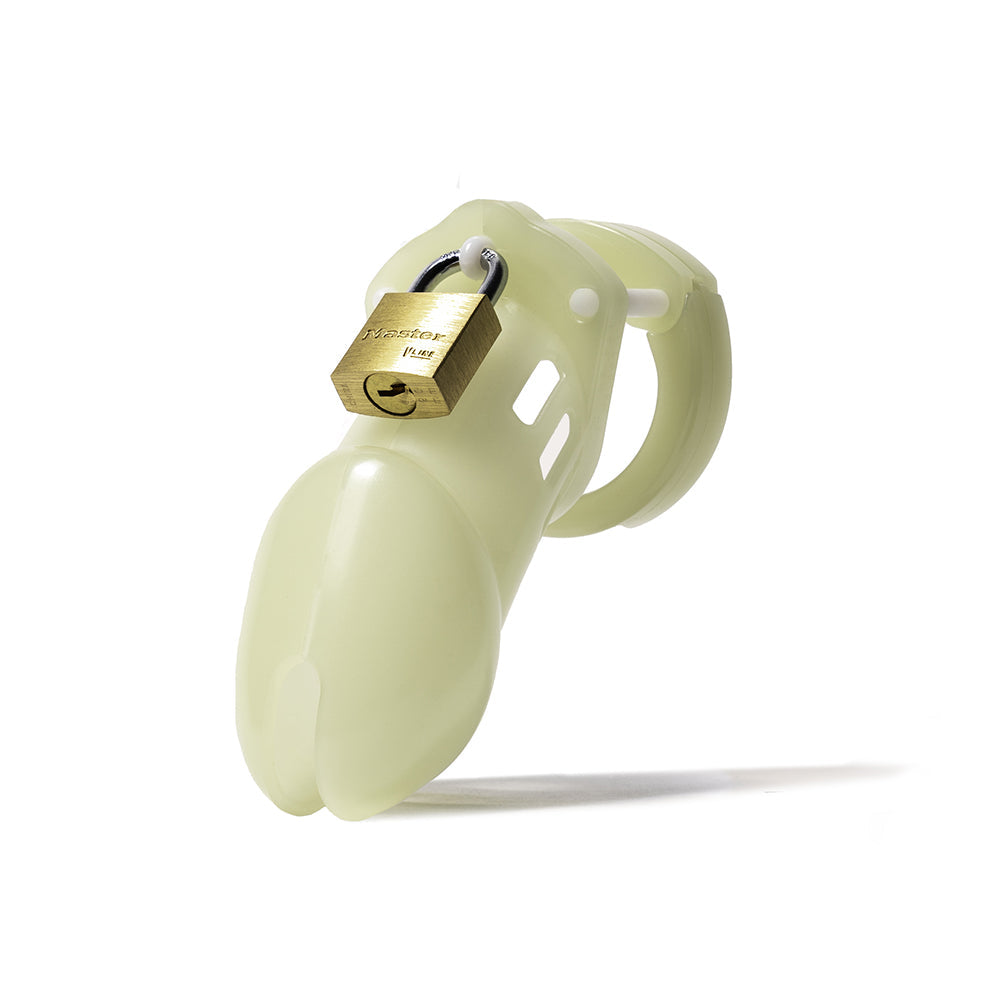 CB-6000 Glow-in-the-Dark Chastity Cage Kit - Red Garter