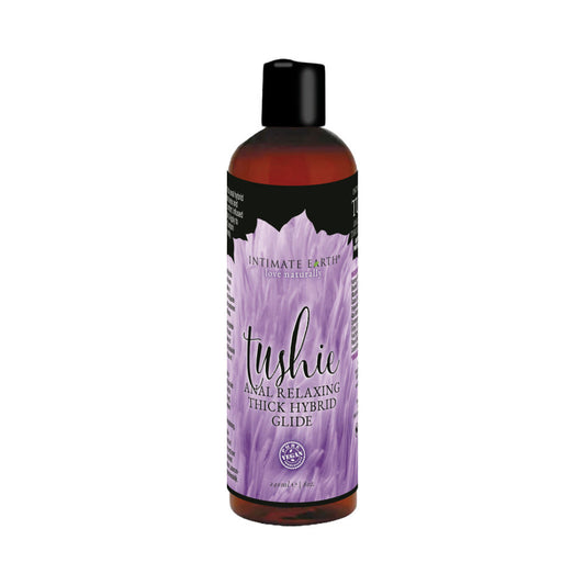 Intimate Earth Tushie Hybrid Anal Relax Glide 8 oz. - Red Garter