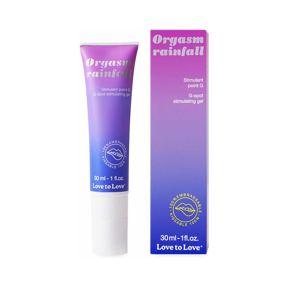 Love to Love Orgasm Rainfall G-Spot Stimulating Gel 1 oz. - Red Garter
