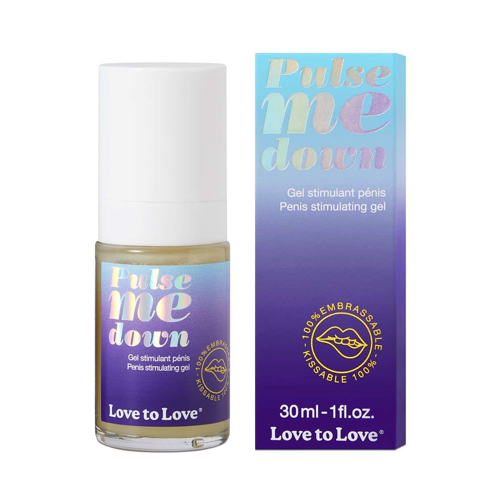 Love to Love Pulse Me Down Penis Stimulating Gel 1 oz. - Red Garter