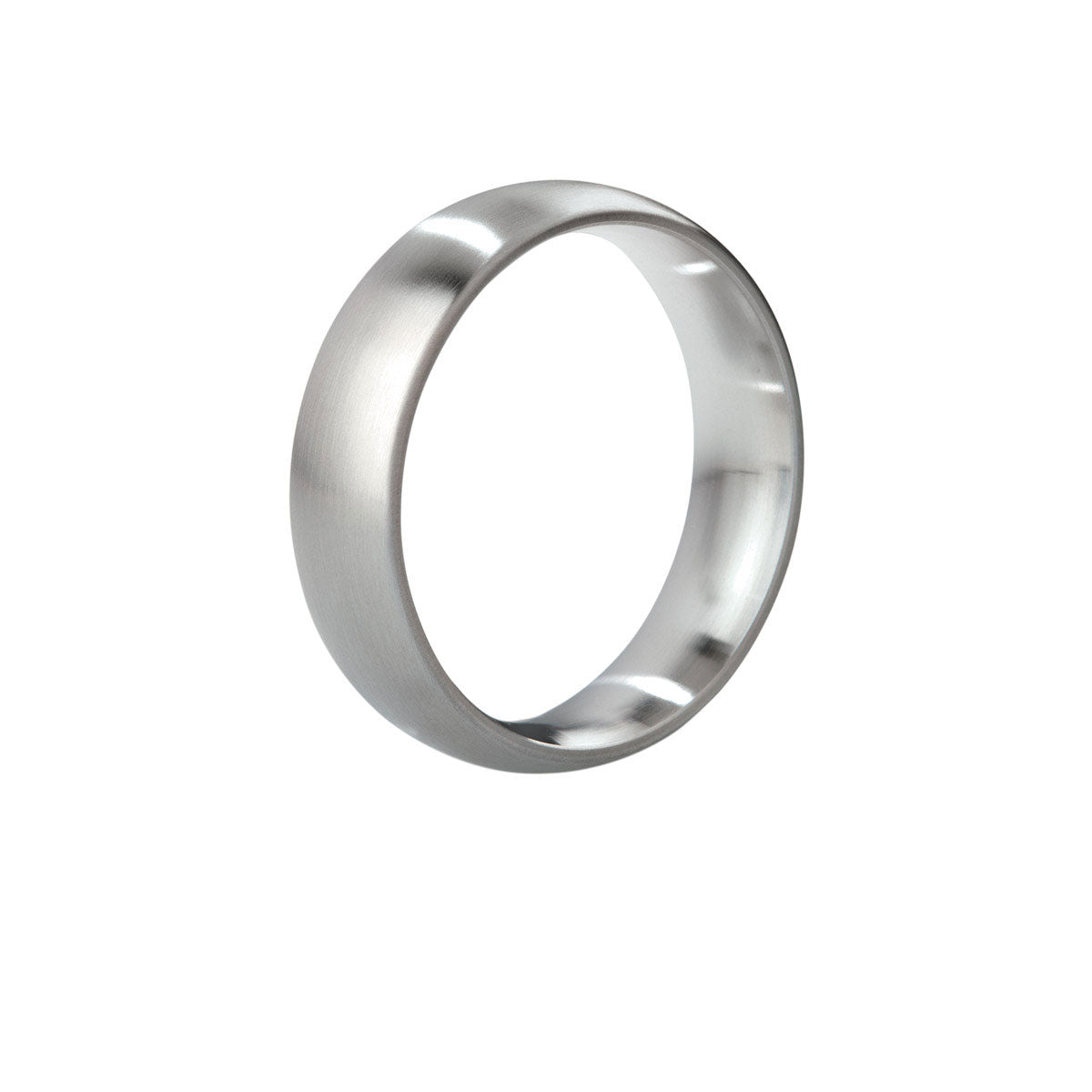 Mystim Earl Brushed Stainless Steel Cock Ring 48mm - Red Garter