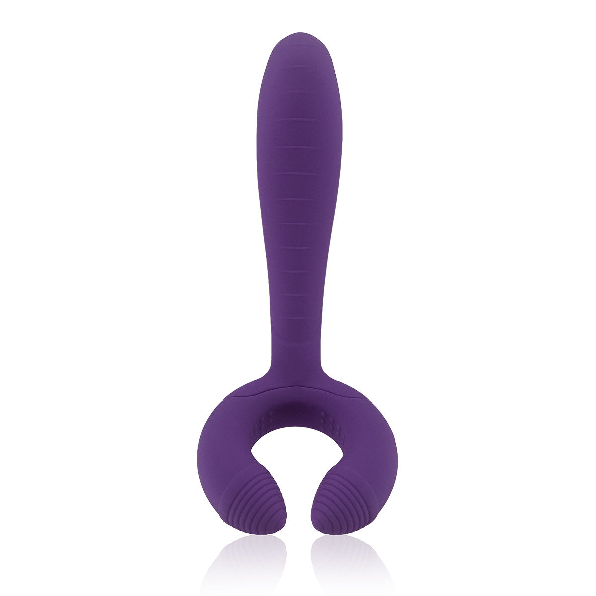 Rianne S Duo Couples Vibrator Deep Purple - Red Garter