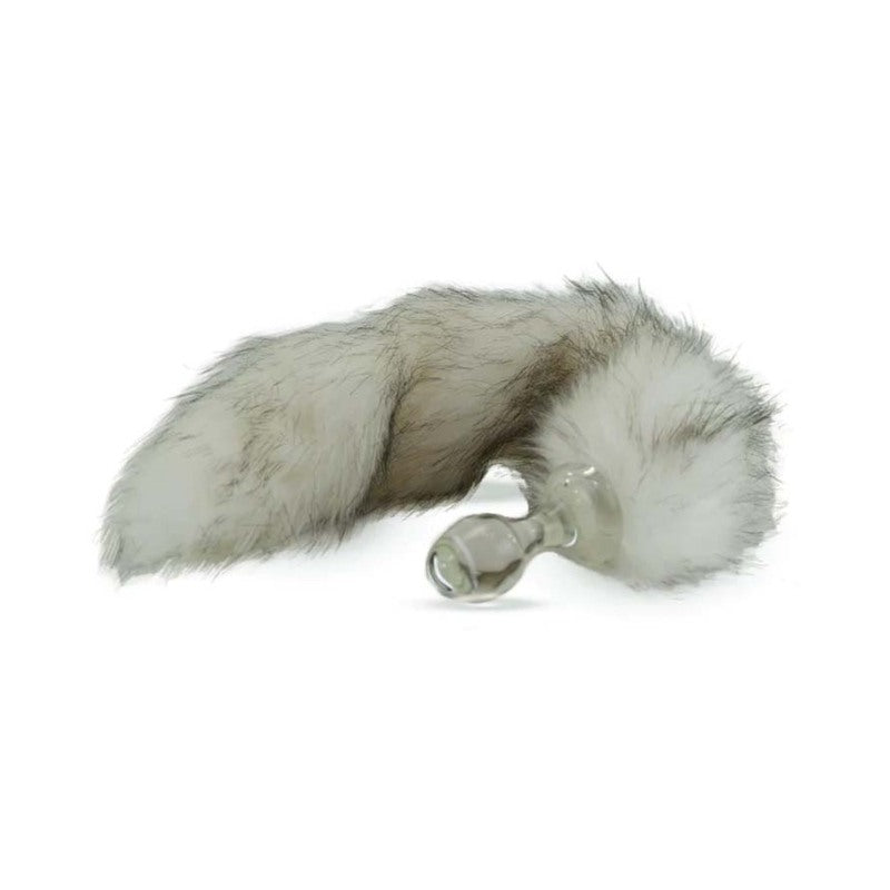 Crystal Delights Minx Faux Fur Tail Plug Husky - Red Garter