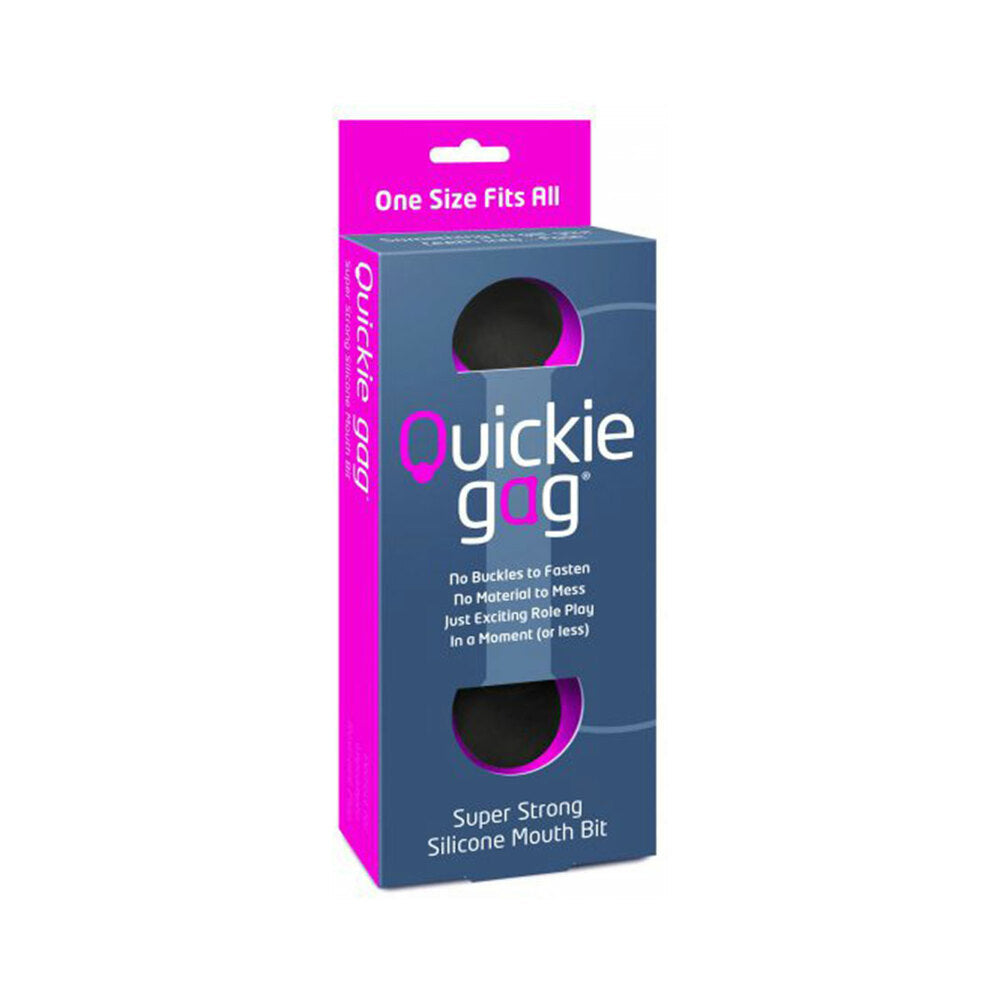 Quickie Bit Gag Black - Red Garter