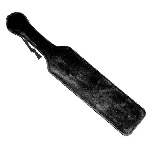 Sportsheets Dual-Sided Leather & Fur Paddle - Red Garter
