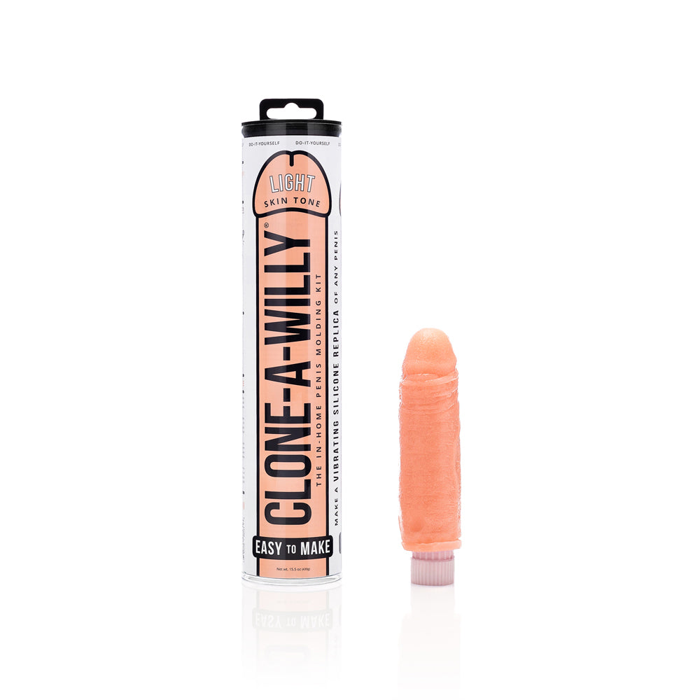 Clone-A-Willy DIY Vibrating Dildo Kit Light Skin Tone - Red Garter