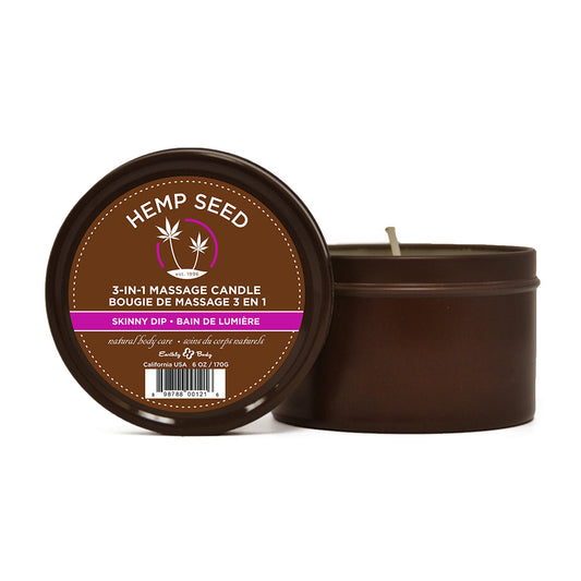 Earthly Body Massage Candle Skinny Dip 6.8oz - Red Garter