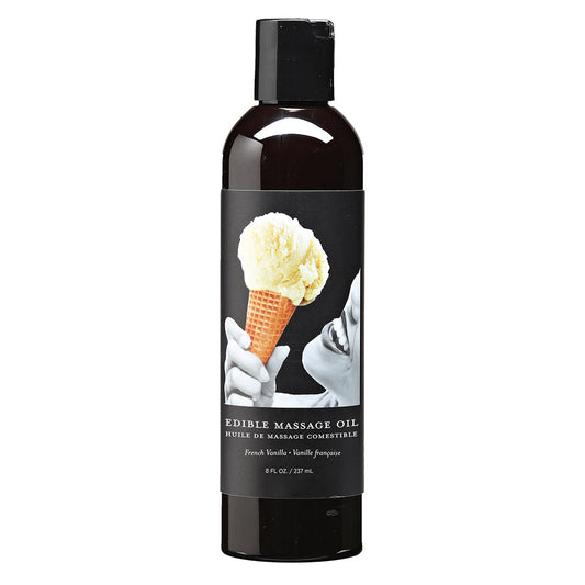 Earthly Body Edible Massage Oil Vanilla 8oz - Red Garter