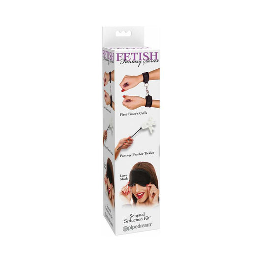 Pipedream Fetish Fantasy Series 3-Piece Sensual Seduction Kit Black - Red Garter